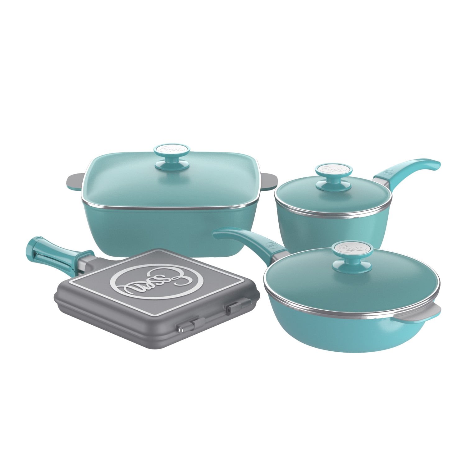 Set 1 Olla Gde Baja + 1 Sarten Essen Aqua Casi Nuevas Oferta - $ 60.203,44